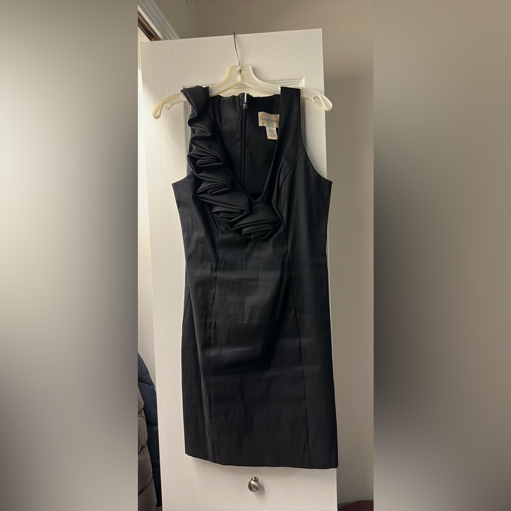 Black dress with one shoulder design